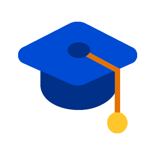 Graduation cap to represent the postdoctoral award.