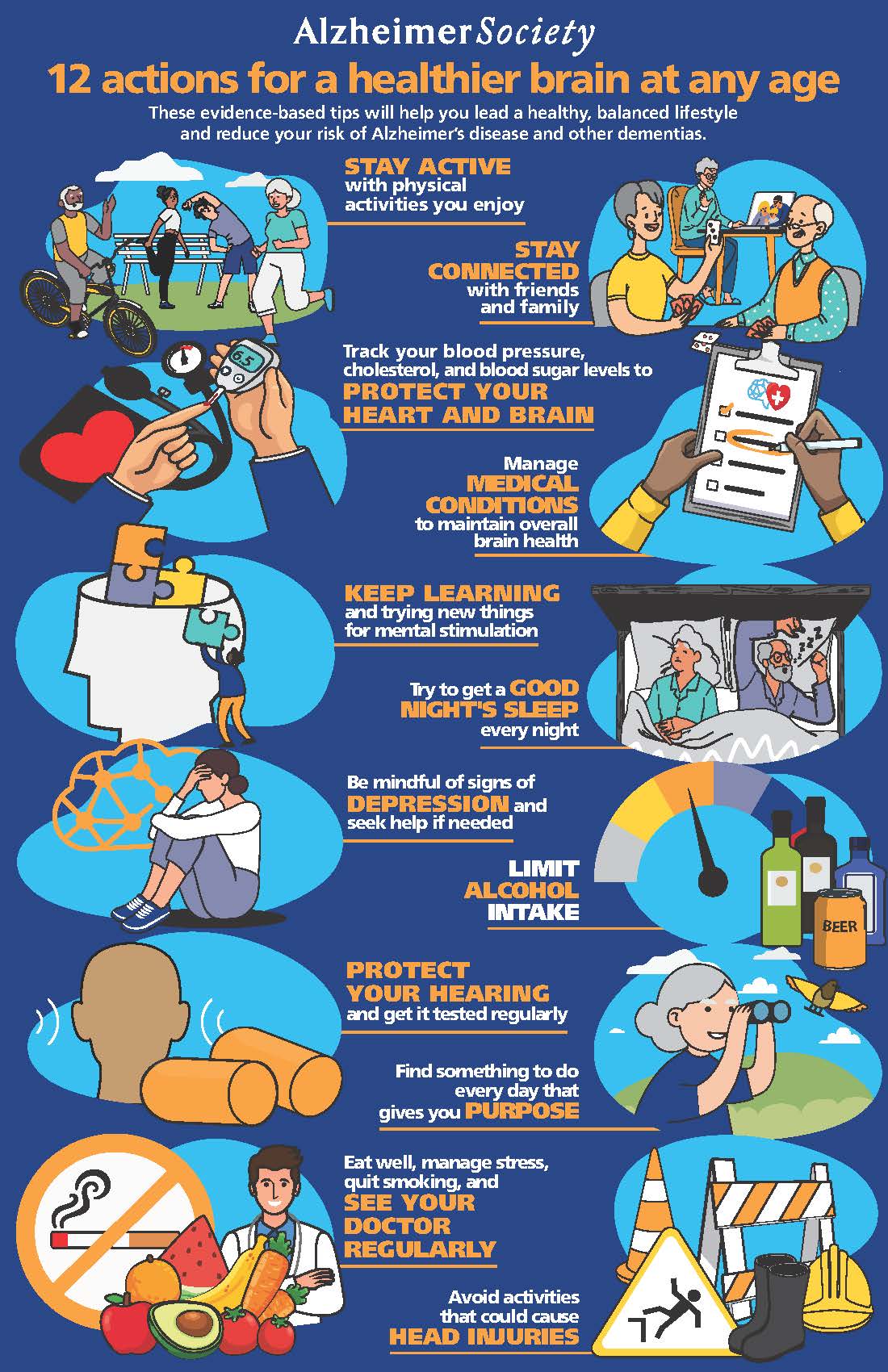 12 actions for a healthier brain