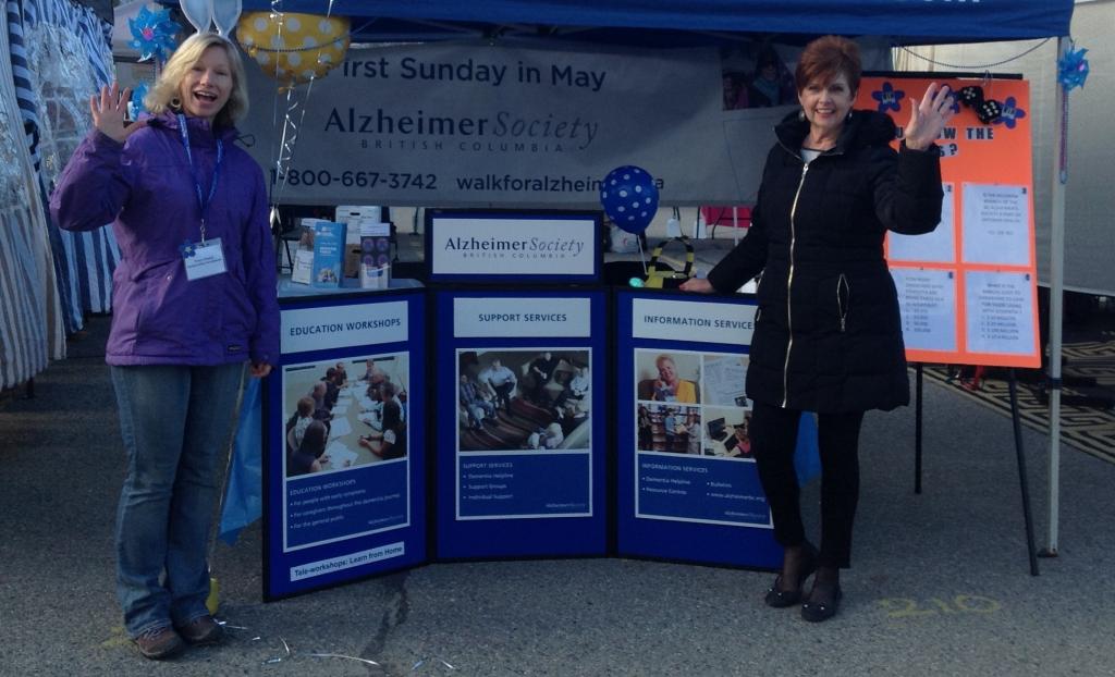 Deanna Matthewson (right), pictured at an information booth at the Kelowna Farmer's Market.
