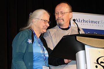 Geoff and Annemarie Travers speak at Breakfast to Remember, presented by Trillium Boutique Senior Living, in Victoria.