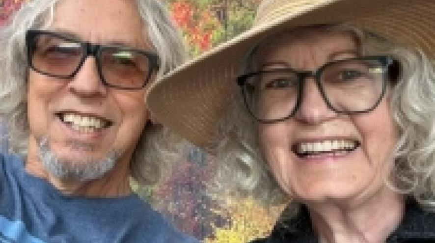 Tobias and Marsha, smiling