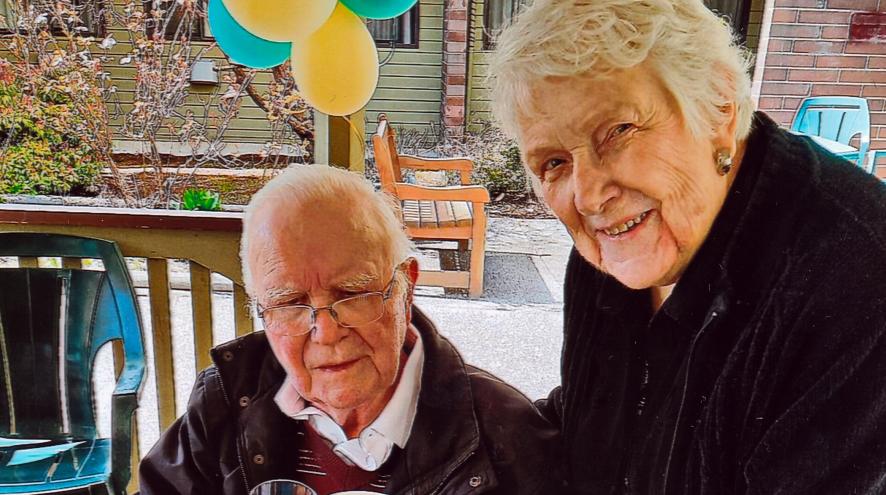 Arlene and Jack celebrating their 65th anniversary