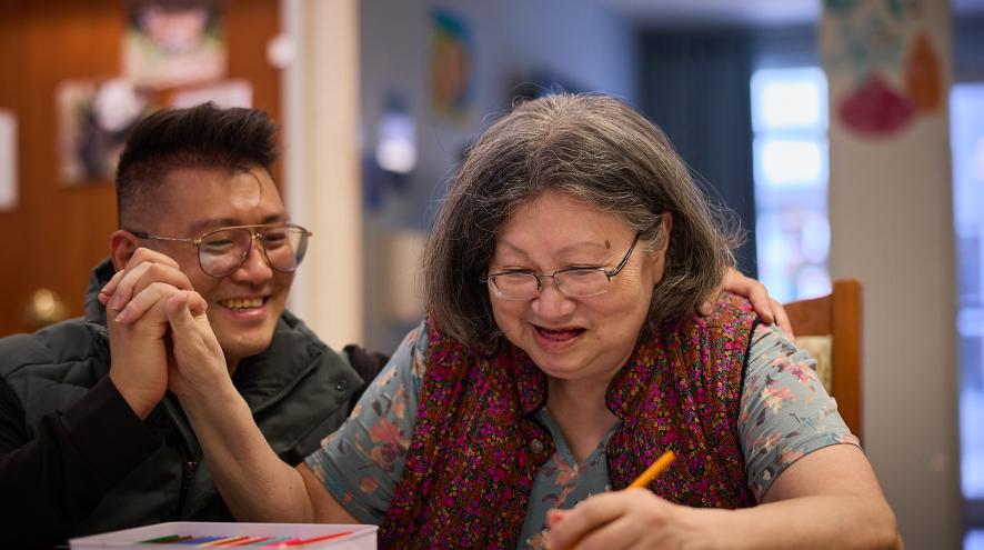 Eric with his mother, May