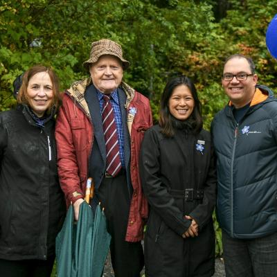 Board of Directors and staff gathered at the Climb for Alzheimer's 2018.