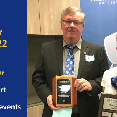 National Volunteer Week 2022 image of Ron and Deb Angell, long-time volunteer committee members for the IG Wealth Management Walk for Alzheimer's