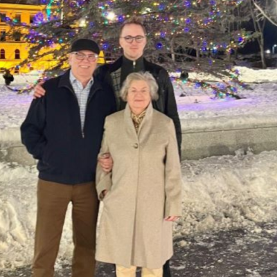 Tom with his grandmother