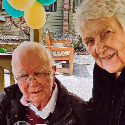 Arlene and Jack celebrating their 65th anniversary
