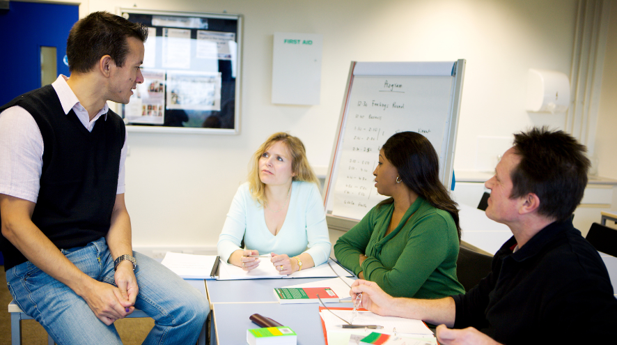 Classroom with adult learners