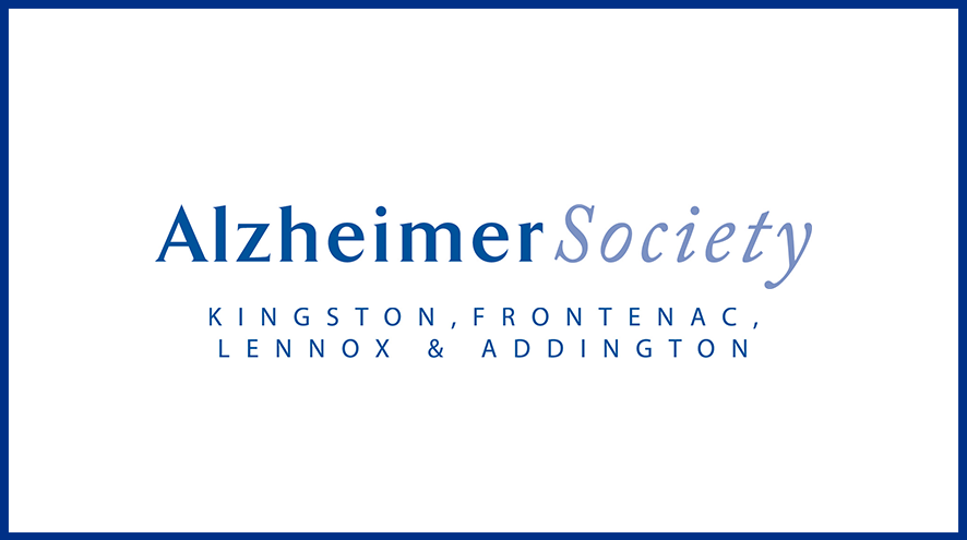 Alzheimer Society of Kingston, Frontenac, Lennox & Addington wordmark and identifier.