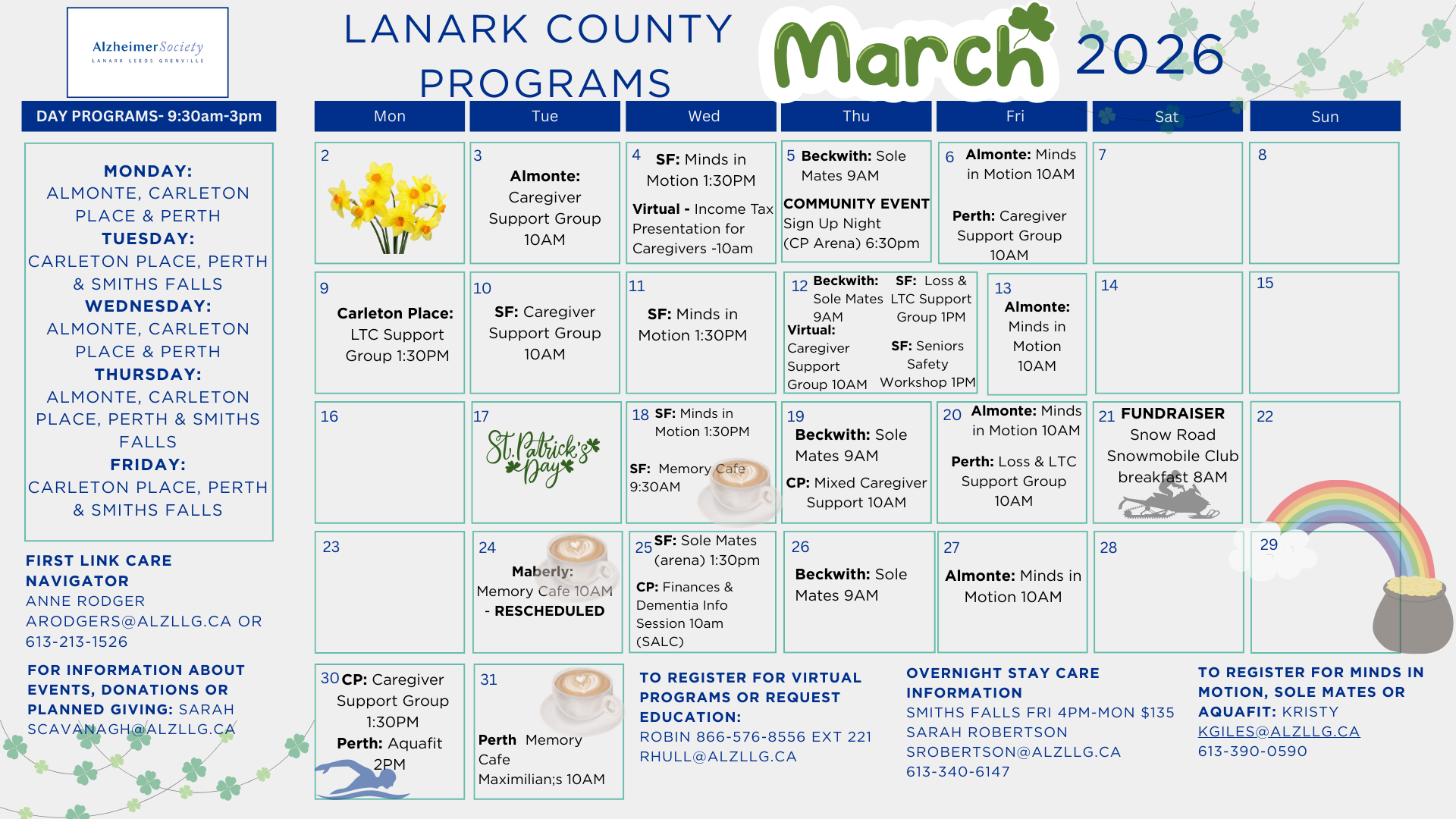 March 2026 Lanark Calendar