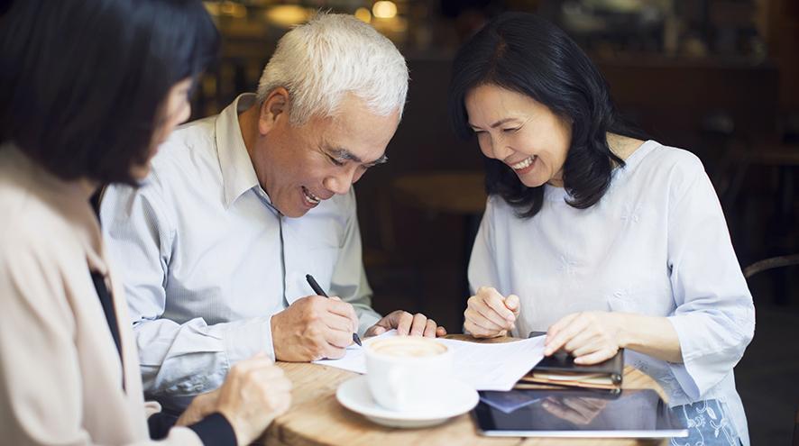 senior couple planning retirement