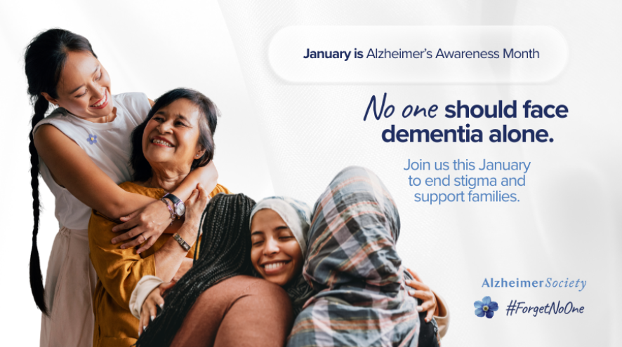 Smiling people - No one should face dementia alone.