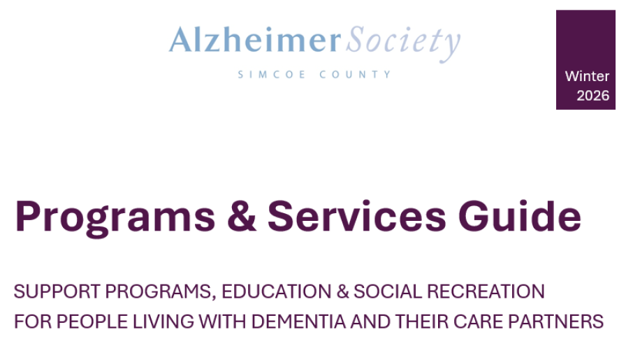 Front page of Winter Programs and Services Guide 