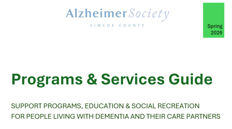 Title page of the Spring Programs and Services Guide 2026