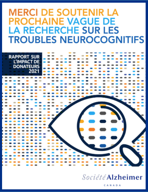 Le rapport d'impact des donateurs 2021 de la Société Alzheimer du Canada - couverture