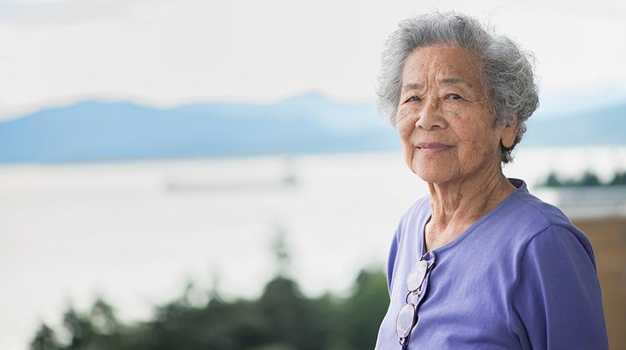 Senior woman looking at the horizon