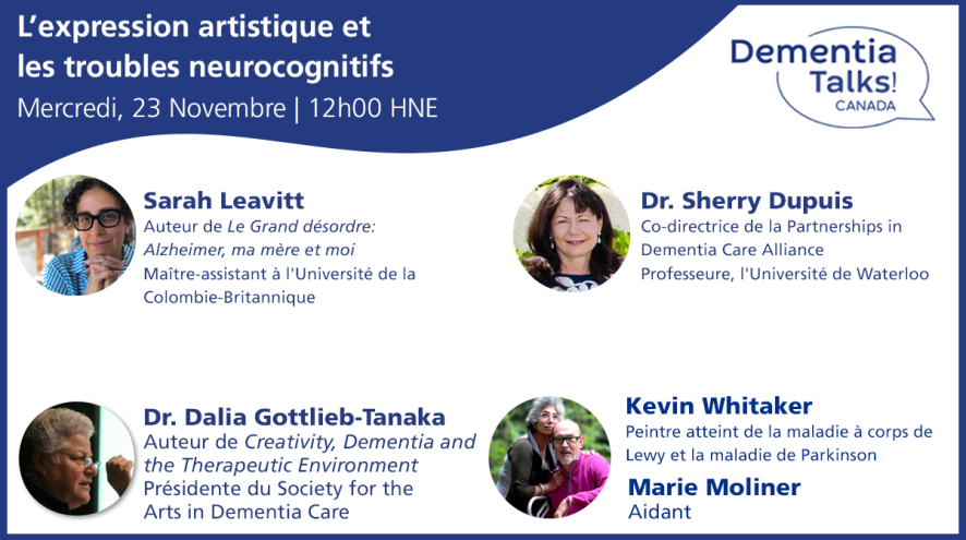 Dementia Talks! Canada - L'expression artistique et les troubles neurocognitifs