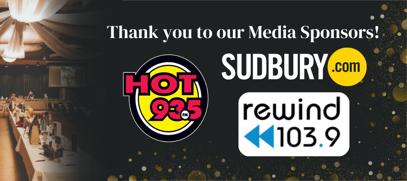 Logos of the Media Sponsors for the 2026 WWP event, including Hot 93.5, Rewind 103.9 and Sudbury.com