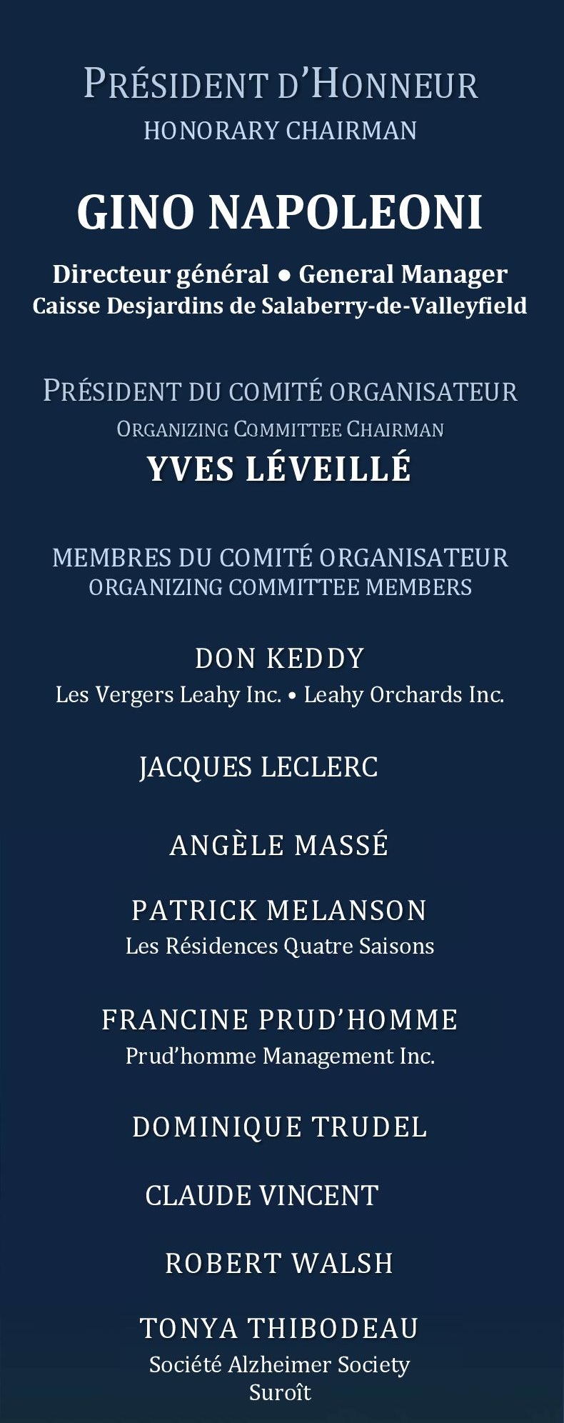 comité organisateur, organizing committee