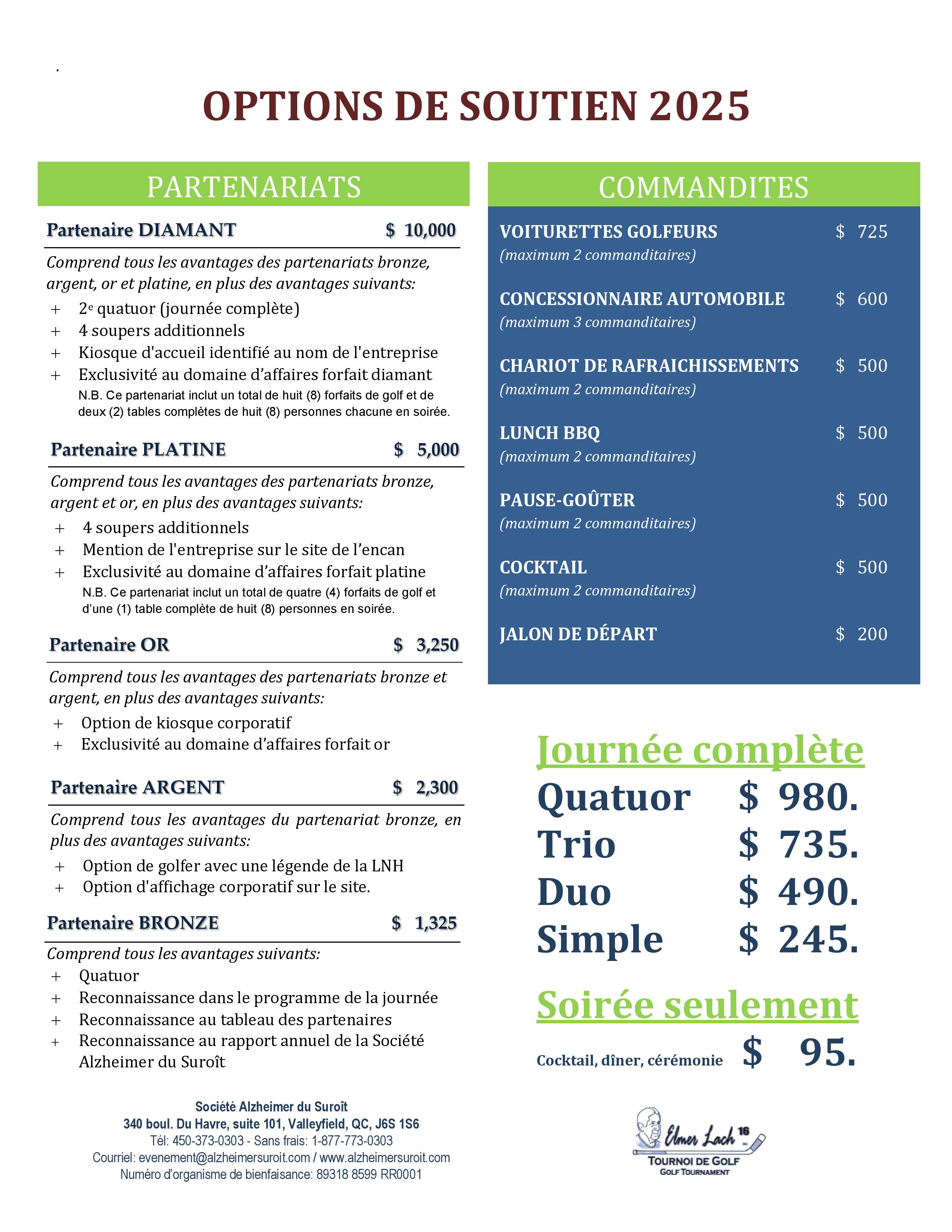 Options de Soutien 2025