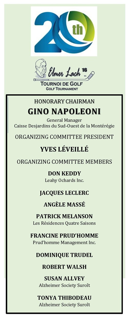 Organizing committee, Golf tournament 2026