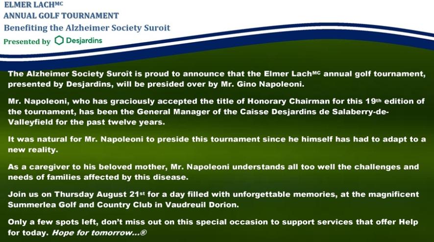 M. Gino Napoleoni - honorary chairmen of the golf committee