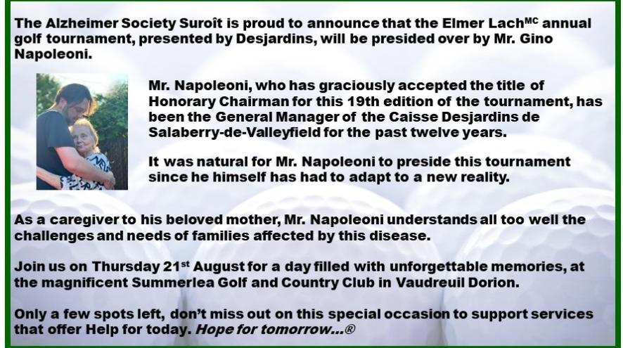 M. Gino Napoleoni - honorary chairmen of the golf committee